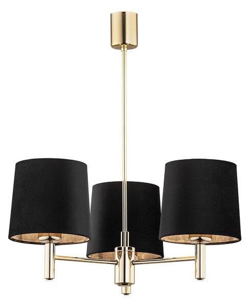Brilagi - Lampadario a stelo MONTE 3xE27/15W/230V nero/oro