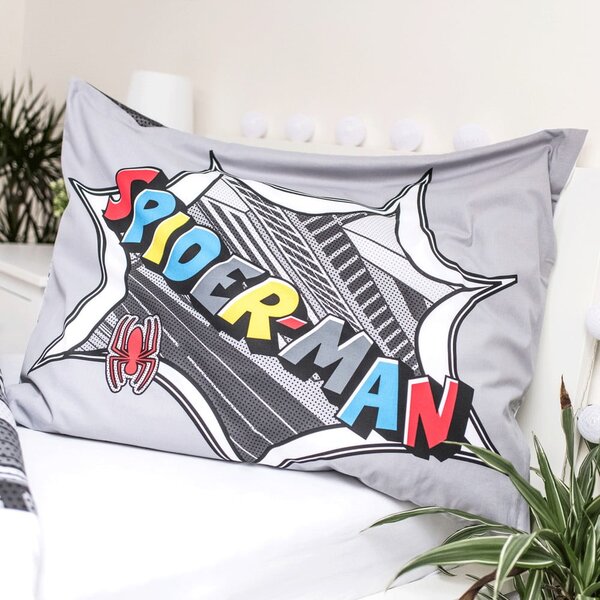 Biancheria da letto per bambini in cotone grigio Spiderman, 140 x 200 cm Spider man - Jerry Fabrics