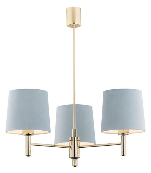 Brilagi - Lampadario a stelo MONTE 3xE27/60W/230V blu/oro