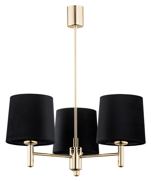 Brilagi - Lampadario a stelo MONTE 3xE27/15W/230V nero/oro