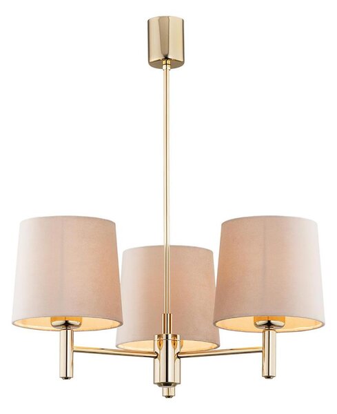 Brilagi - Lampadario su asta MONTE 3xE27/15W/230V beige/oro