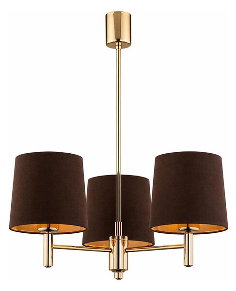 Brilagi - Lampadario su asta MONTE 3xE27/15W/230V marrone/oro