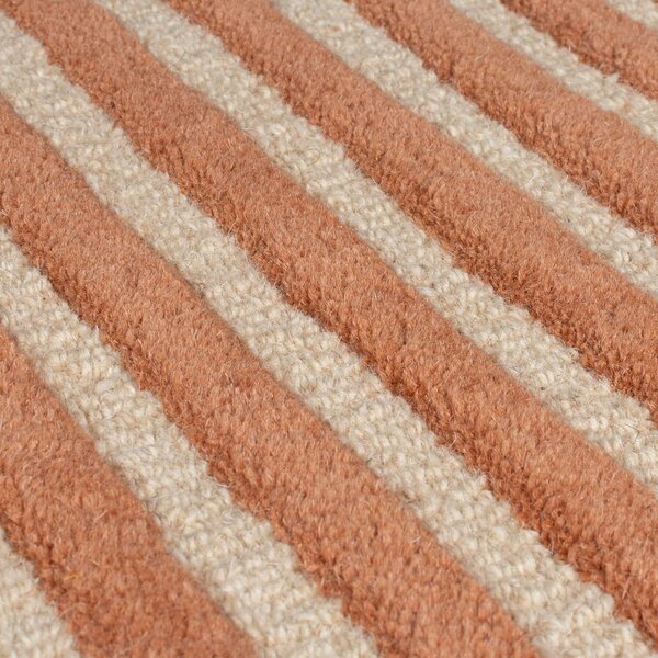 Tappeto color terracotta in lana tessuto a mano 200x290 cm Lozenge Terracotta – Flair Rugs