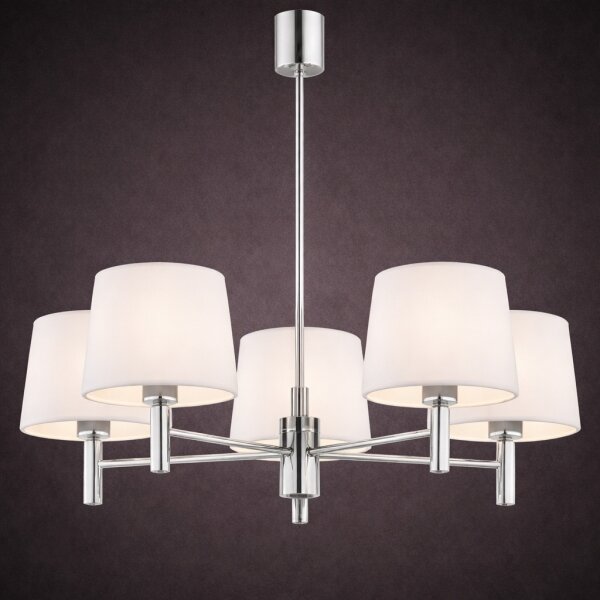 BRILAGI - Lampadario a stelo MONTE 5xE27/60W/230V crema/cromo lucido