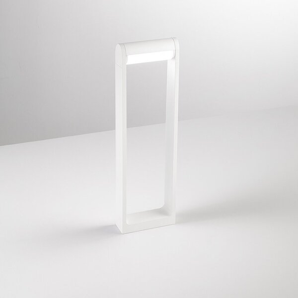 Paletto Esterno Moderno Orienta Alluminio Bianco Led 12W 3000K Ip65