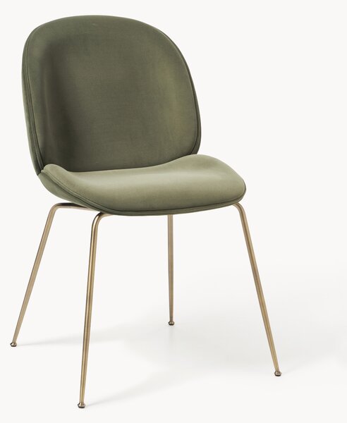 WESTWING x GUBI, Sedia da pranzo in velluto Beetle by Delia Lachance
