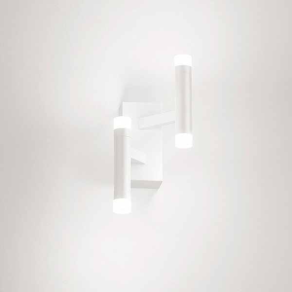 Applique Contemporanea Candles Metallo Bianco Opaco Acrilico Led 12W 3000K