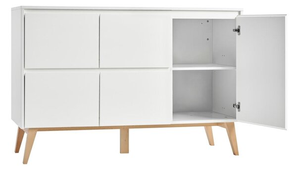 Cassettiera bianca per bambini , 148 x 92 cm Swing - Pinio