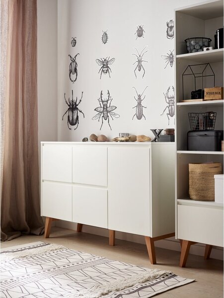 Cassettiera bianca per bambini , 148 x 92 cm Swing - Pinio