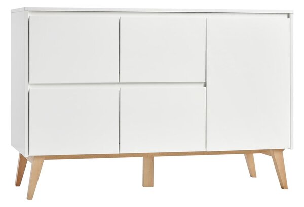 Cassettiera bianca per bambini , 148 x 92 cm Swing - Pinio