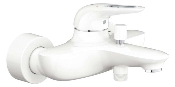 Grohe Eurostyle - Miscelatore monocomando per vasca da bagno, bianco luna/cromo 33591LS3
