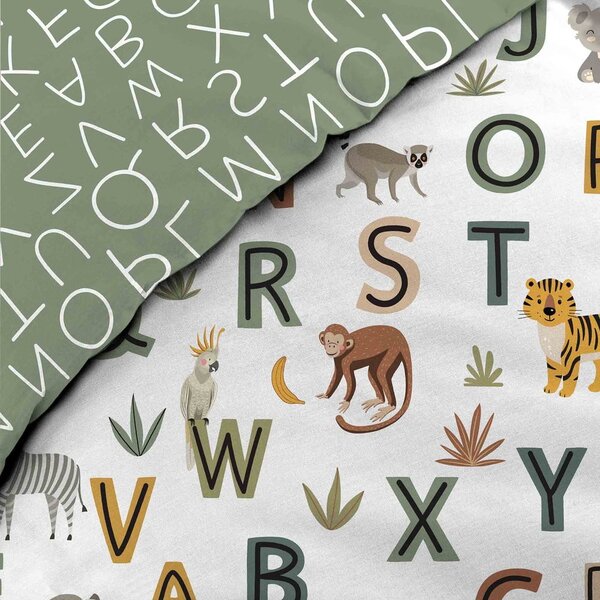 Set copripiumino e federa da bambini in cotone per letto singolo 140x200 cm Tigry – douceur d'intérieur