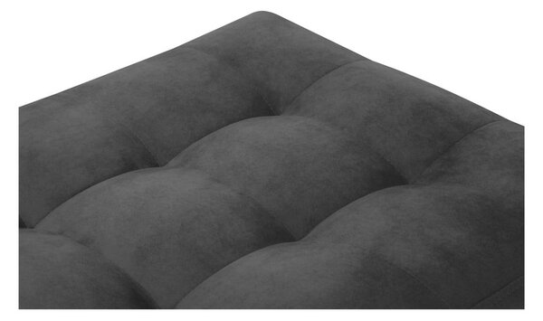 Pouf in velluto grigio scuro Santo - Milo Casa