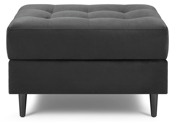 Pouf in velluto grigio scuro Santo - Milo Casa