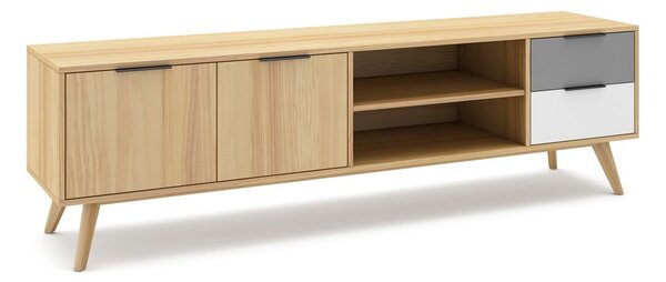 Tavolo TV in legno di pino di colore naturale 180x53 cm Elfa - Marckeric