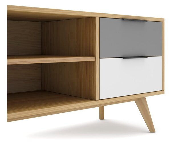 Tavolo TV in legno di pino di colore naturale 180x53 cm Elfa - Marckeric
