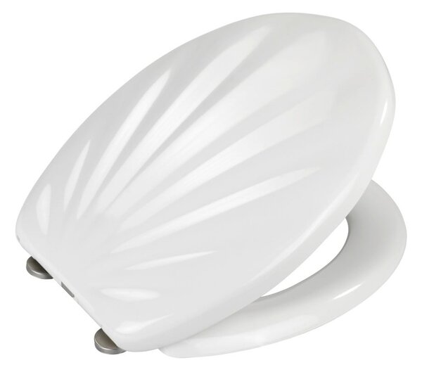 Sedile per wc bianco con chiusura facilitata Premium , 45,5 x 38 cm Sea Shell - Wenko
