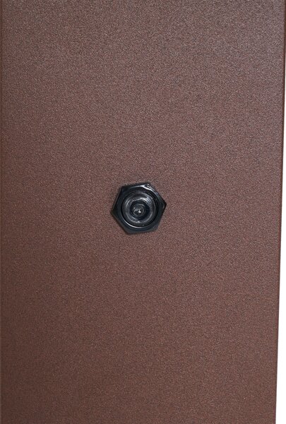 Lampada da esterno industriale color marrone ruggine con vetro fumé 70 cm con sensore crepuscolare IP44 - Denmark