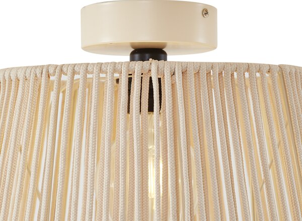 Plafoniera da esterno Japandi con corda beige IP54 - Jayla