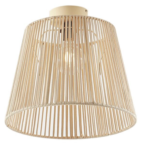 Plafoniera da esterno Japandi con corda beige IP54 - Jayla
