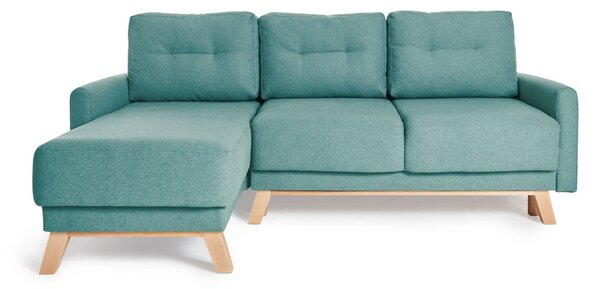 Divano letto variabile turchese ad angolo Pop - Bonami Selection