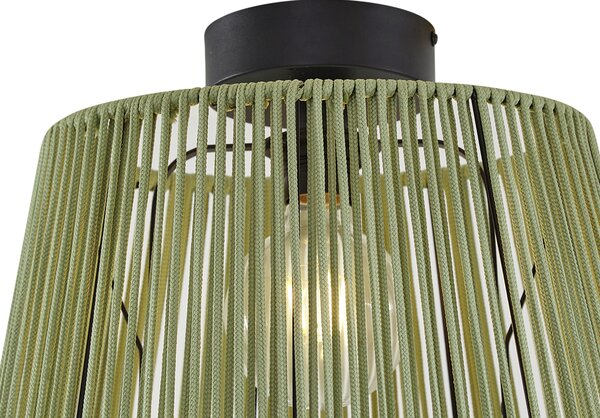 Plafoniera da esterno Japandi con corda verde IP54 - Jayla