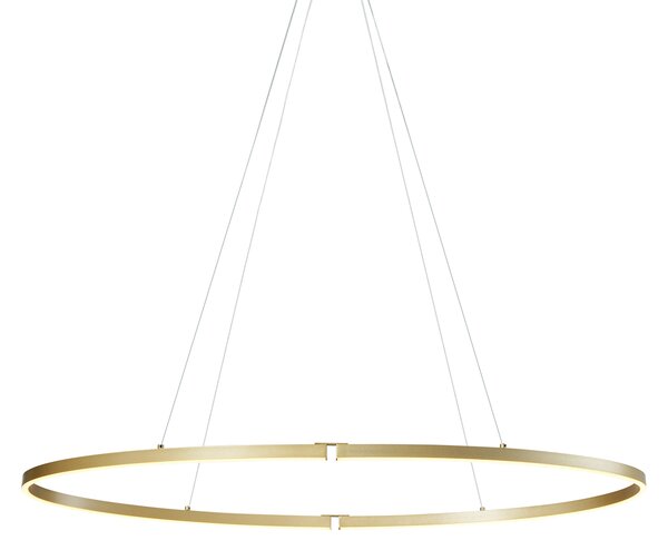 Lampada a sospensione di design ottone 120 cm con LED dimmerabile a 3 livelli - Ovallo