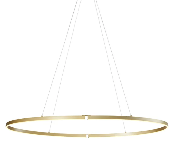 Lampada a sospensione di design ottone 120 cm con LED dimmerabile a 3 livelli - Ovallo