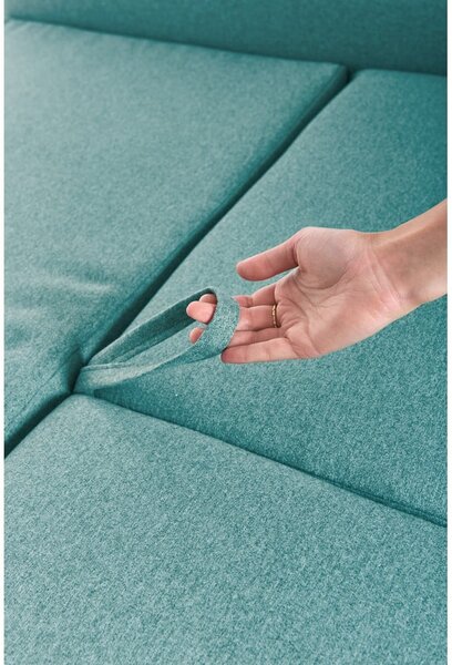 Divano letto variabile turchese ad angolo Pop - Bonami Selection