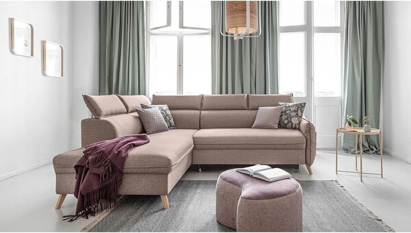 Divano letto angolare beige (angolo sinistro) Sweet Harmony - Miuform