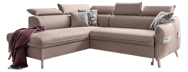 Divano letto angolare beige (angolo sinistro) Sweet Harmony - Miuform