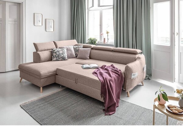 Divano letto angolare beige (angolo sinistro) Sweet Harmony - Miuform
