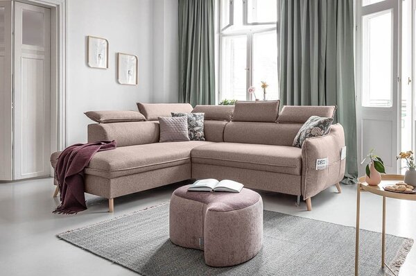 Divano letto angolare beige (angolo sinistro) Sweet Harmony - Miuform