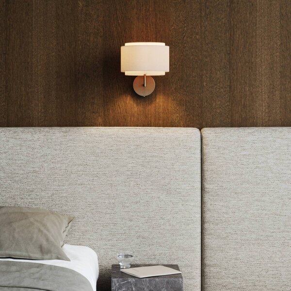 DFTP by Nordlux Applique da parete Takai, Crema / Ambra, Camera da letto, Tessuto / Stoffa / Seta, Design, Applique