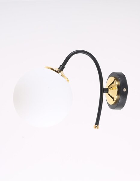 Lampada da parete bianca e nera ø 15 cm Yoyo - Squid Lighting