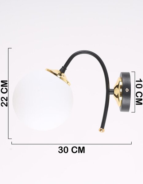 Lampada da parete bianca e nera ø 15 cm Yoyo - Squid Lighting