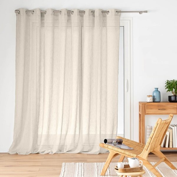 Tenda sottile di colore naturale 300x240 cm Carlin - douceur d'intérieur