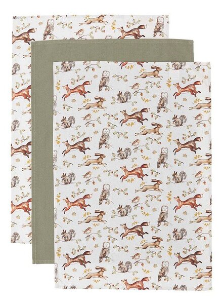 Set di strofinacci in cotone 3 pz 45x65 cm Forest Fable – Cooksmart ®