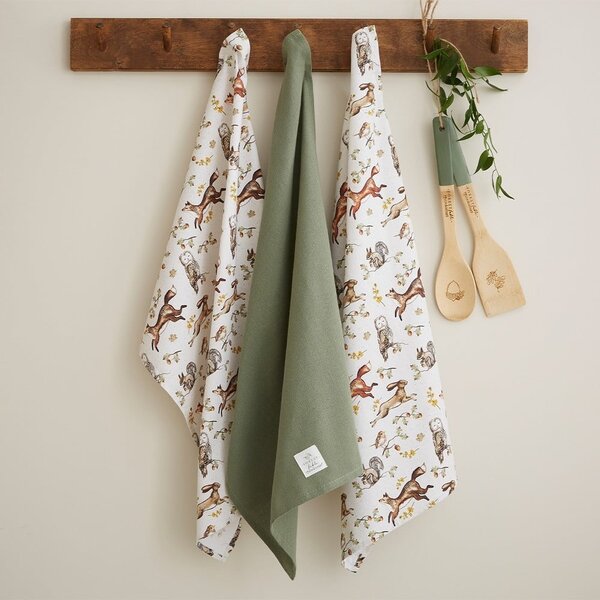 Set di strofinacci in cotone 3 pz 45x65 cm Forest Fable – Cooksmart ®