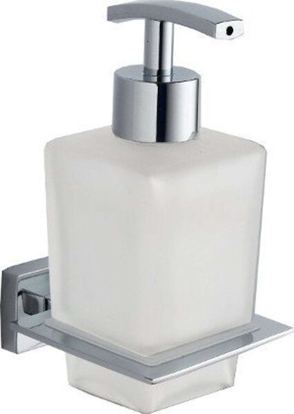 Aqualine Apollo - Dispenser di sapone con supporto, vetro satinato/cromo 1416-19