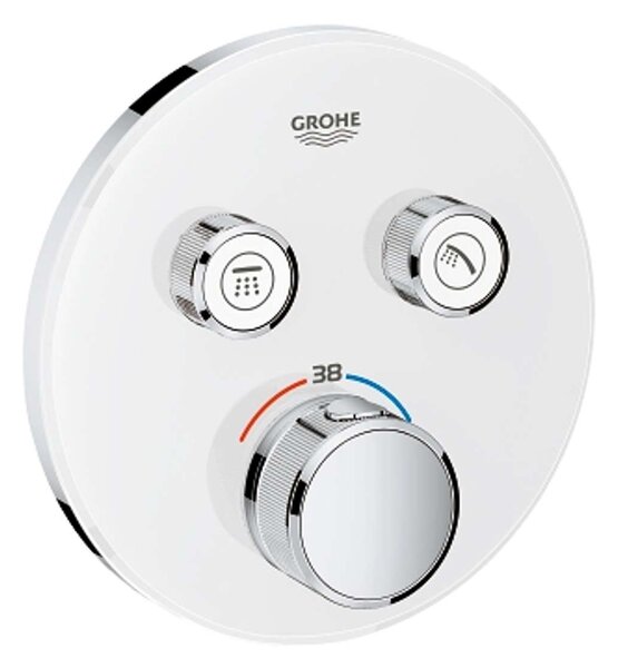 Grohe Grohtherm SmartControl - Miscelatore termostatico a due vie ad incasso per vasca da bagno, bianco luna 29151LS0