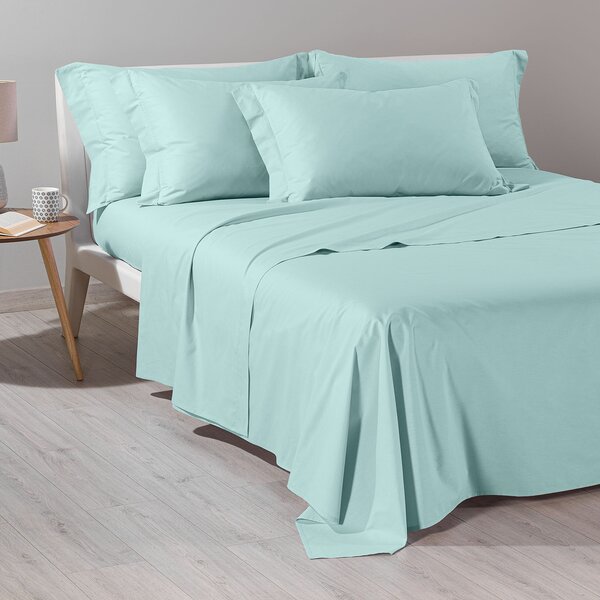 Completo Lenzuola In Cotone Cotone Tinta Unita Singolo Caleffi Tinta Unita Acqua Caleffi