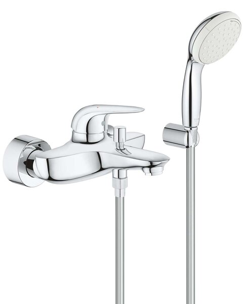 Grohe Eurostyle - Miscelatore monocomando con accessori per vasca da bagno, cromato 2372930A