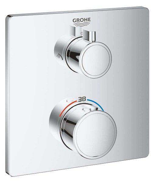 Grohe Grohtherm - Miscelatore termostatico a 2 utenze, cromato 24079000