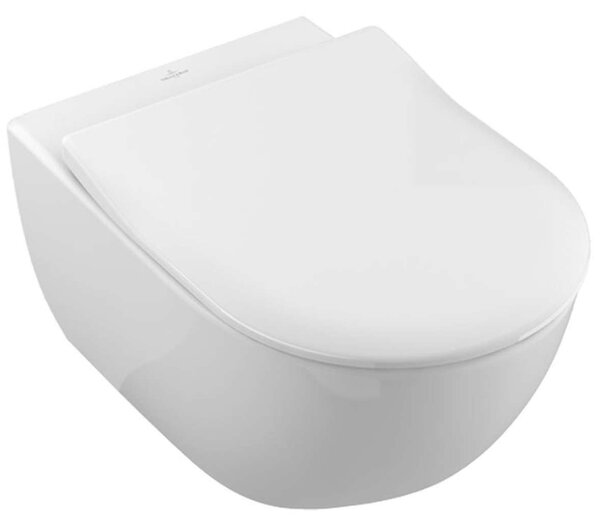 Villeroy & Boch Subway 2.0 - WC sospeso con sedile SoftClosing, DirectFlush, CeramicPlus, bianco alpino 5614R2R1