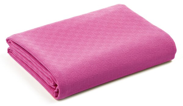 Copriletto Non Trapuntato In Cotone Panama Rodeo Singolo Caleffi Tinta Unita Fuxia Caleffi