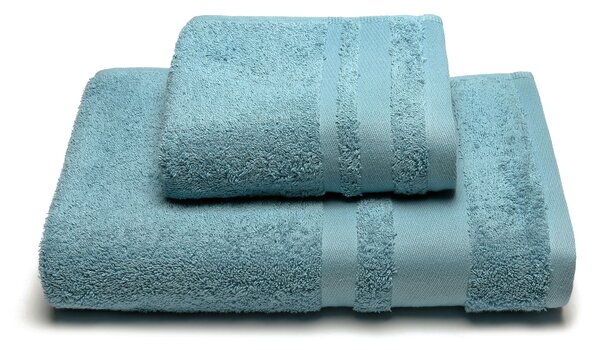 Asciugamano Con Ospite In Cotone Soft Standard Spugnissima Tinta Unita Anice Caleffi