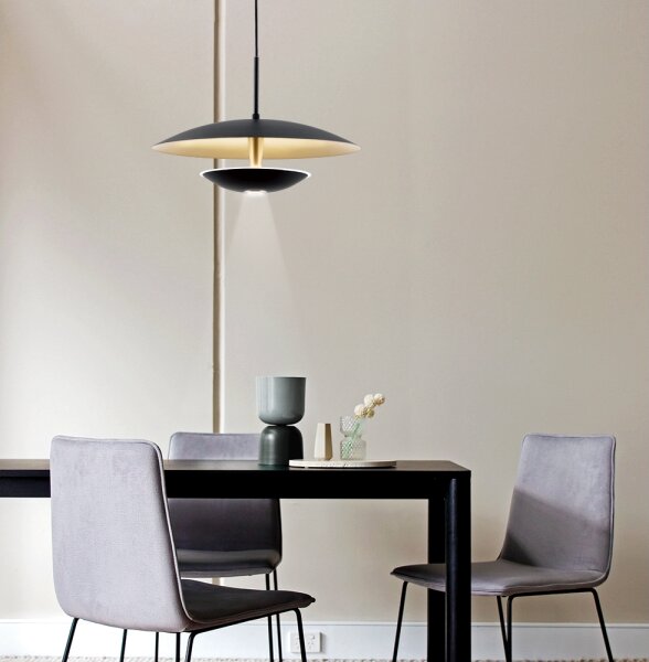 Lampadario LED su cavo MONICA LED/16W/230V nero/oro