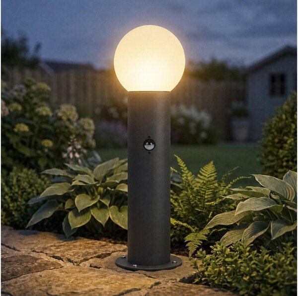 Kanlux 46084 - Lampada da esterno con sensore STONO 1xE27/15W/230V 50 cm IP65 antracite