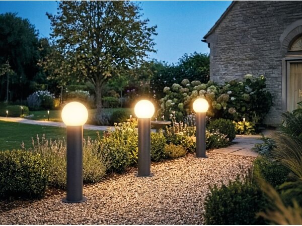 Kanlux 46083 - Lampada da esterno STONO 1xE27/15W/230V 50 cm IP65 antracite